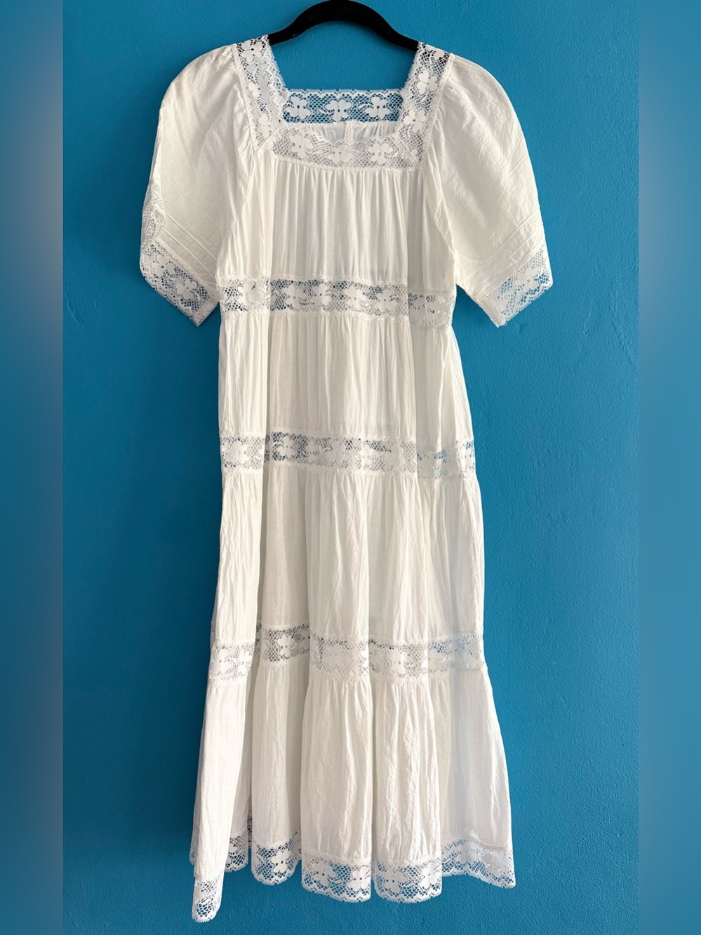 Romantic Vintage White Cotton Dress